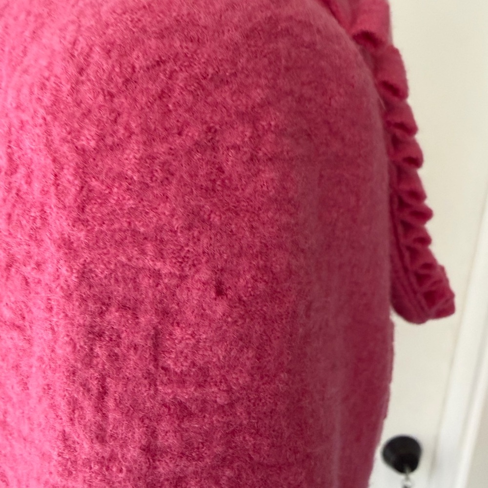 Peggy Jennings VTG felted wool jacket, ribbon-style trim, silk lined, pink, XS - Picture 16 of 17